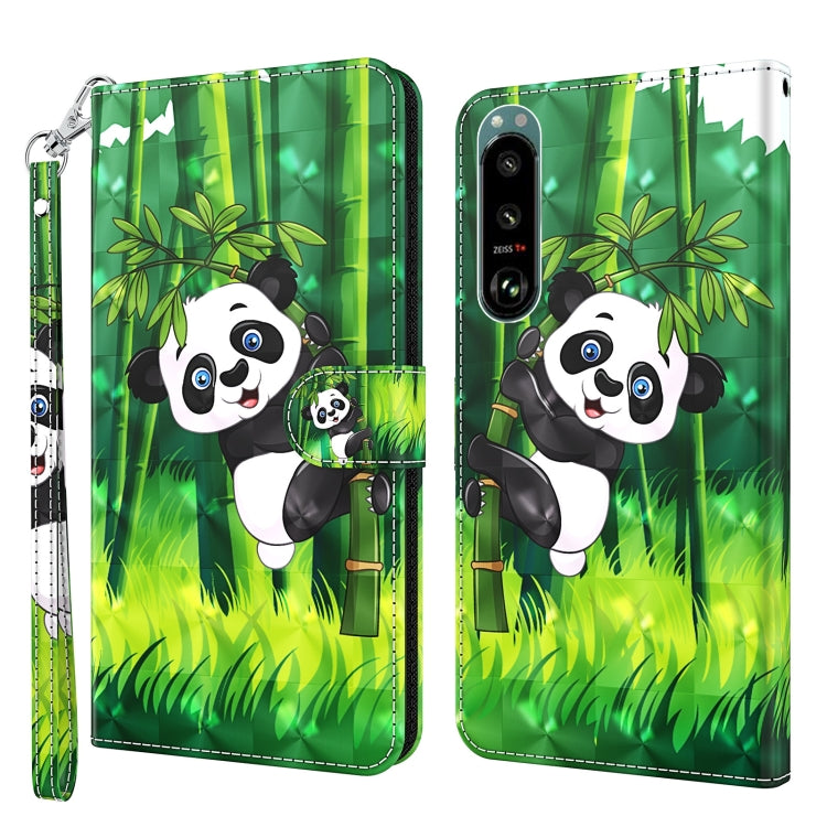 3D Painting Pattern TPU + PU Leather Phone Case, For Sony Xperia 1 II, For Sony Xperia 1 III, For Sony Xperia 5 II