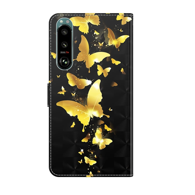 3D Painting Pattern TPU + PU Leather Phone Case, For Sony Xperia 5 III, For Sony Xperia 10 II, For Sony Xperia 10 III