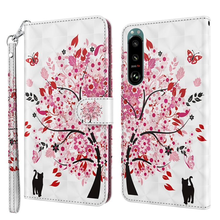 3D Painting Pattern TPU + PU Leather Phone Case, For Sony Xperia 5 III, For Sony Xperia 10 II, For Sony Xperia 10 III