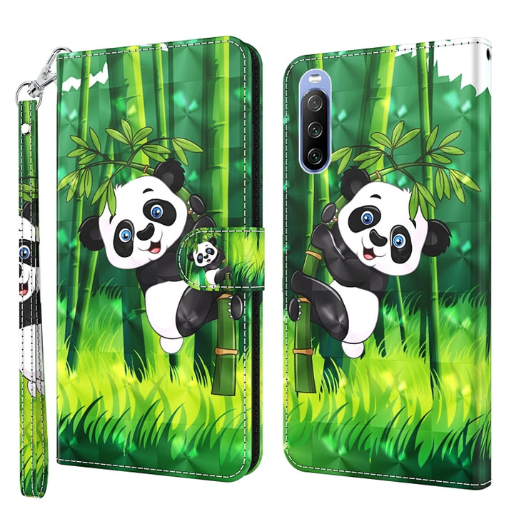 3D Painting Pattern TPU + PU Leather Phone Case, For Sony Xperia 5 III, For Sony Xperia 10 II, For Sony Xperia 10 III