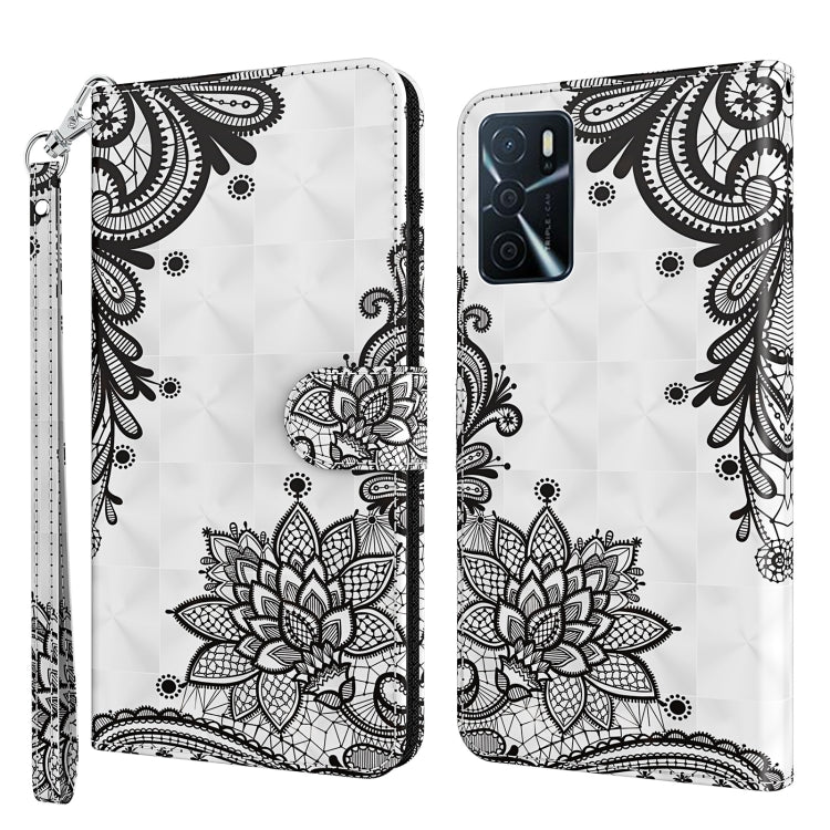 3D Painting Pattern TPU + PU Leather Phone Case, For OPPO A16 / A54 5G