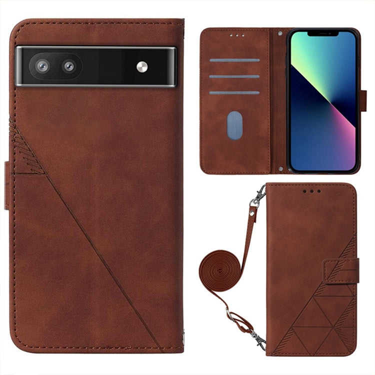 Crossbody 3D Embossed Flip Leather Phone Case, For Google Pixel 6a, For Google Pixel 7 5G, For Google Pixel 7 Pro 5G, For Google Pixel 6, For Google Pixel 6 Pro