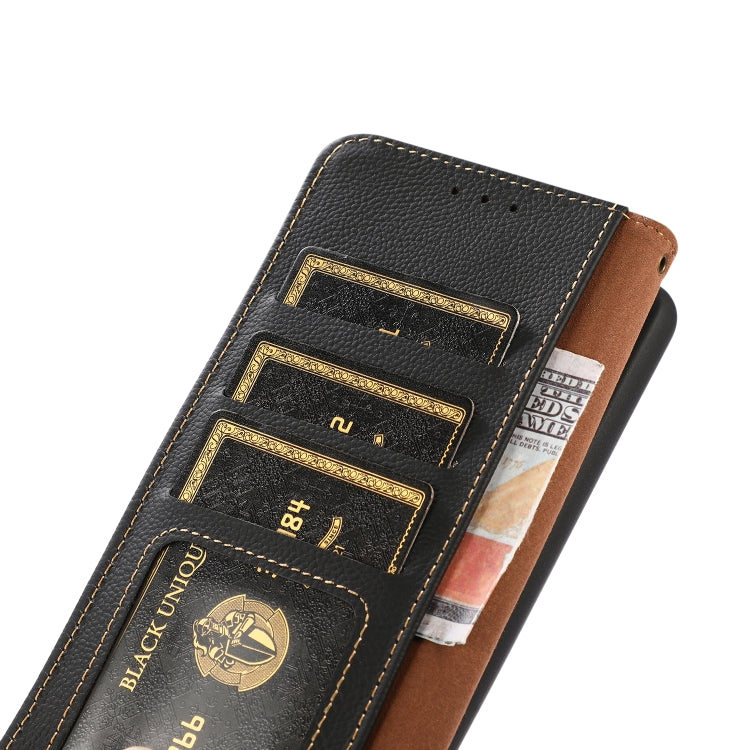 KHAZNEH Custer Genuine Leather RFID Phone Case, For Sony Xperia 10 IV, For Xiaomi Redmi Note 11E / Redmi 10 5G