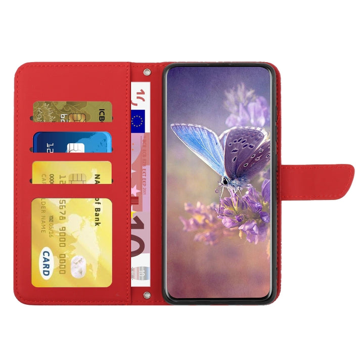 Skin Feel Butterfly Peony Embossed Leather Phone Case, For Google Pixel 6, For Google Pixel 6 Pro, For Google Pixel 6a, For Google Pixel 7 5G, For Google Pixel 7 Pro 5G, For Fujitsu Arrows F-52B