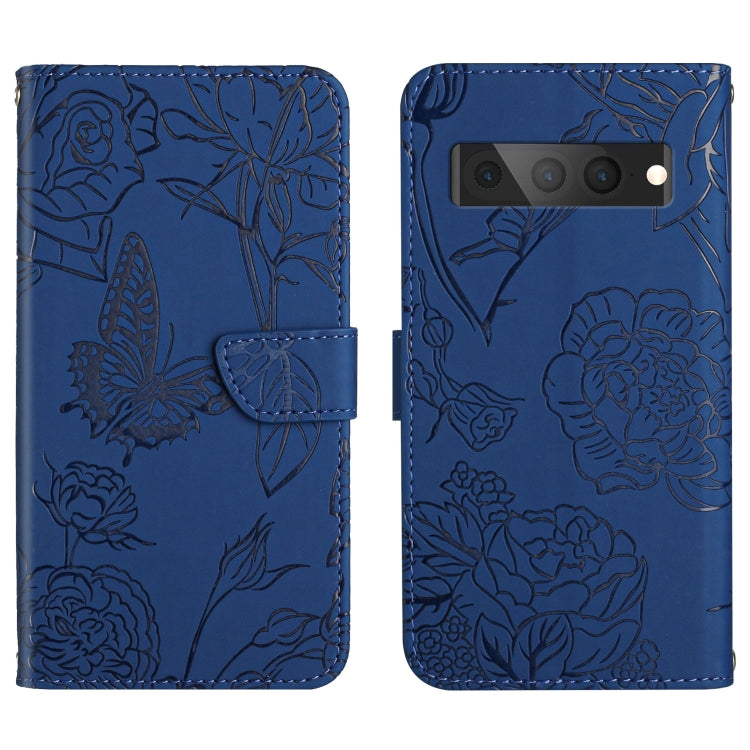 Skin Feel Butterfly Peony Embossed Leather Phone Case, For Google Pixel 6, For Google Pixel 6 Pro, For Google Pixel 6a, For Google Pixel 7 5G, For Google Pixel 7 Pro 5G, For Fujitsu Arrows F-52B