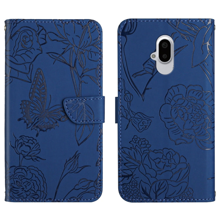 Skin Feel Butterfly Peony Embossed Leather Phone Case, For Google Pixel 6, For Google Pixel 6 Pro, For Google Pixel 6a, For Google Pixel 7 5G, For Google Pixel 7 Pro 5G, For Fujitsu Arrows F-52B