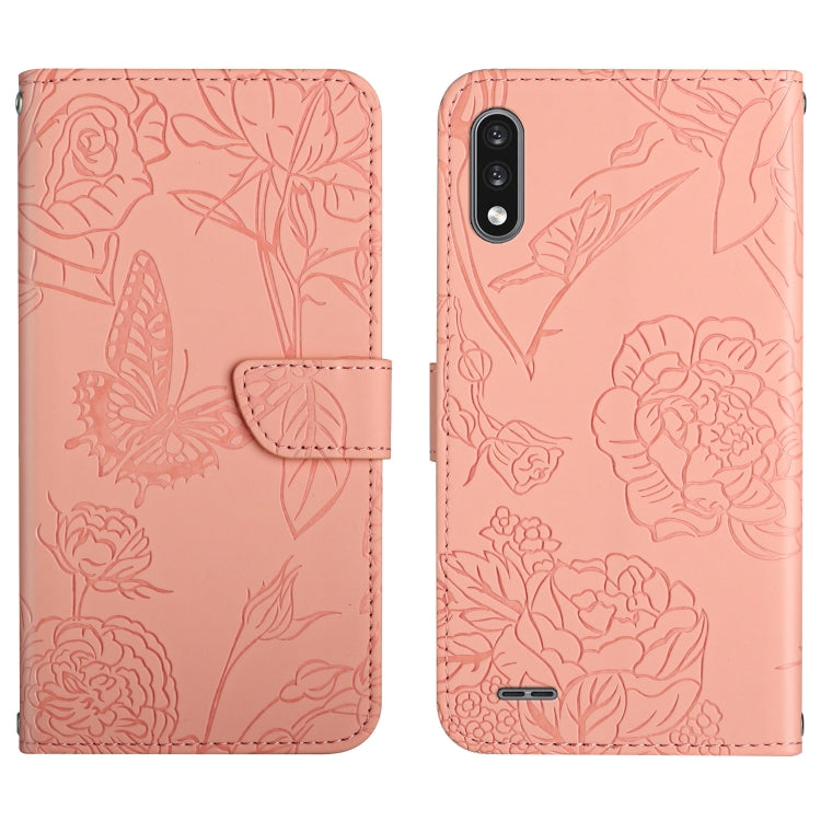 Skin Feel Butterfly Peony Embossed Leather Phone Case, For LG K22, For LG K42, For LG K52, For LG Velvet 2 Pro, For Sony Xperia 1 III, For Sony Xperia 1 IV