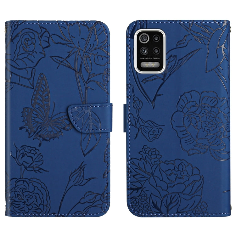 Skin Feel Butterfly Peony Embossed Leather Phone Case, For LG K22, For LG K42, For LG K52, For LG Velvet 2 Pro, For Sony Xperia 1 III, For Sony Xperia 1 IV