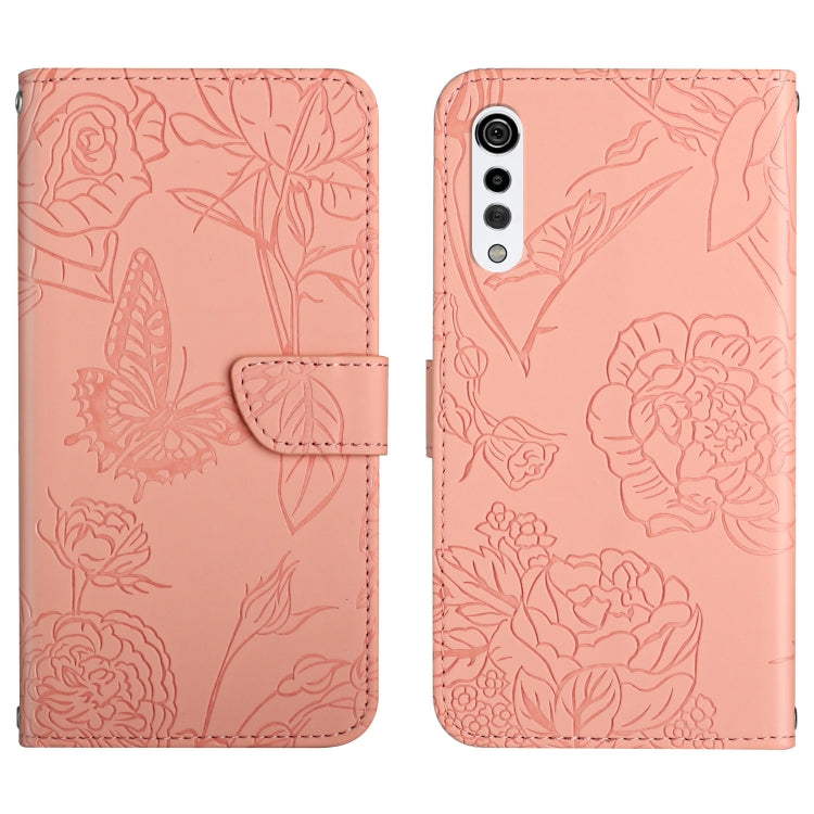 Skin Feel Butterfly Peony Embossed Leather Phone Case, For LG K22, For LG K42, For LG K52, For LG Velvet 2 Pro, For Sony Xperia 1 III, For Sony Xperia 1 IV