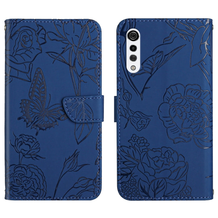 Skin Feel Butterfly Peony Embossed Leather Phone Case, For LG K22, For LG K42, For LG K52, For LG Velvet 2 Pro, For Sony Xperia 1 III, For Sony Xperia 1 IV