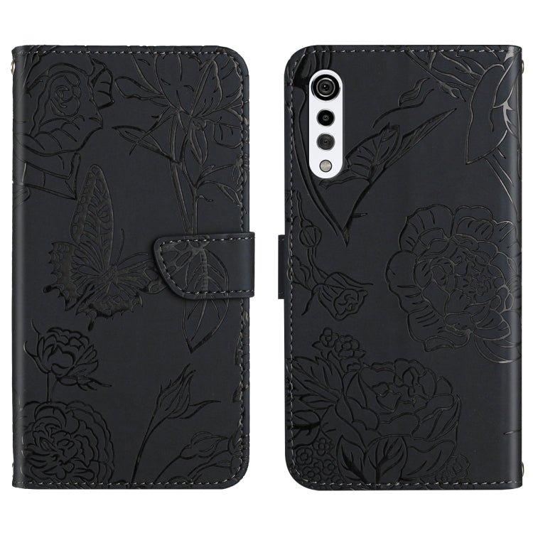 Skin Feel Butterfly Peony Embossed Leather Phone Case, For LG K22, For LG K42, For LG K52, For LG Velvet 2 Pro, For Sony Xperia 1 III, For Sony Xperia 1 IV