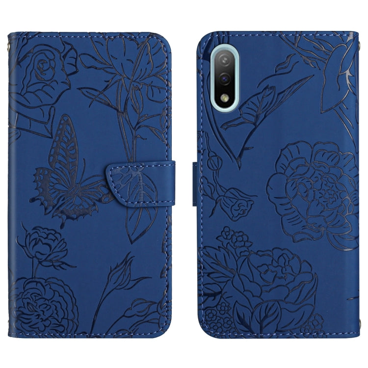 Skin Feel Butterfly Peony Embossed Leather Phone Case, For Sony Xperia 5 III, For Sony Xperia 10 III, For Sony Xperia 10 IV, For Sony Xperia ACE II, For Sony Xperia Pro-I