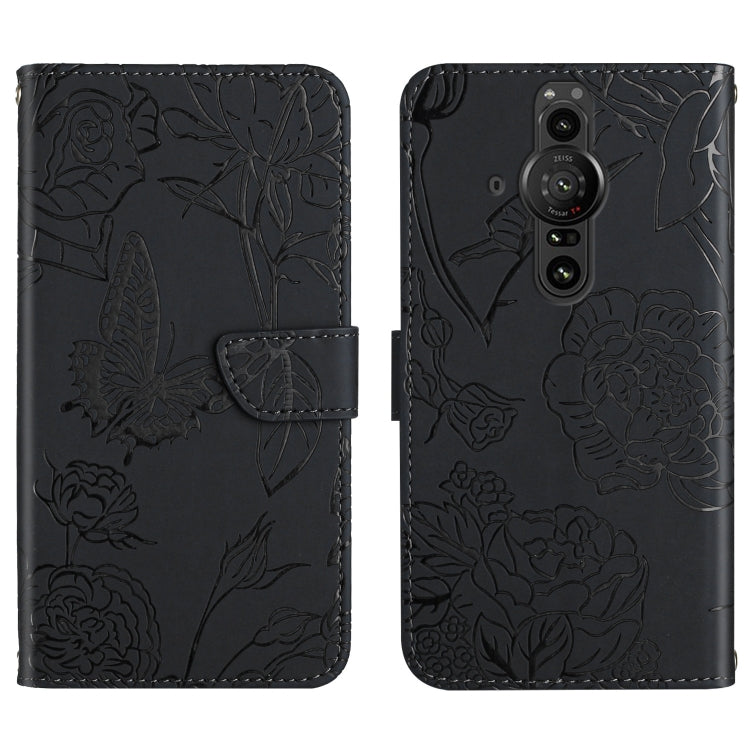 Skin Feel Butterfly Peony Embossed Leather Phone Case, For Sony Xperia 5 III, For Sony Xperia 10 III, For Sony Xperia 10 IV, For Sony Xperia ACE II, For Sony Xperia Pro-I