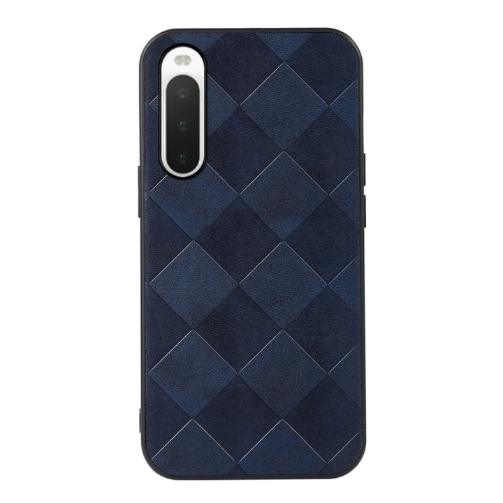 Weave Plaid PU Phone Case, For Sony Xperia 10 IV, For Sony Xperia Ace III