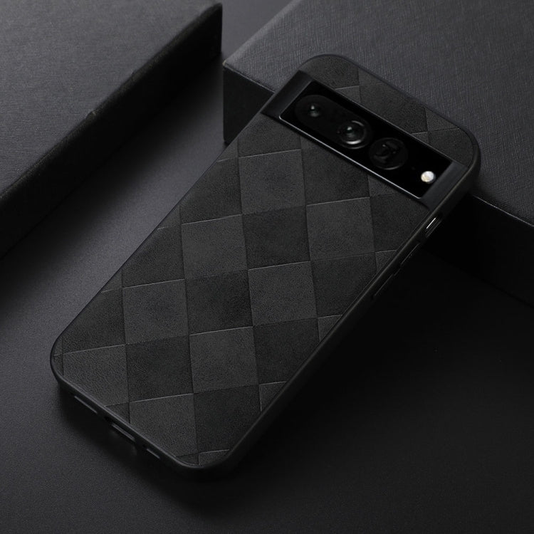 Weave Plaid PU Phone Case, For Google Pixel 7 Pro 5G, For Google Pixel 7 5G