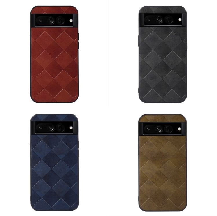 Weave Plaid PU Phone Case, For Google Pixel 7 Pro 5G, For Google Pixel 7 5G