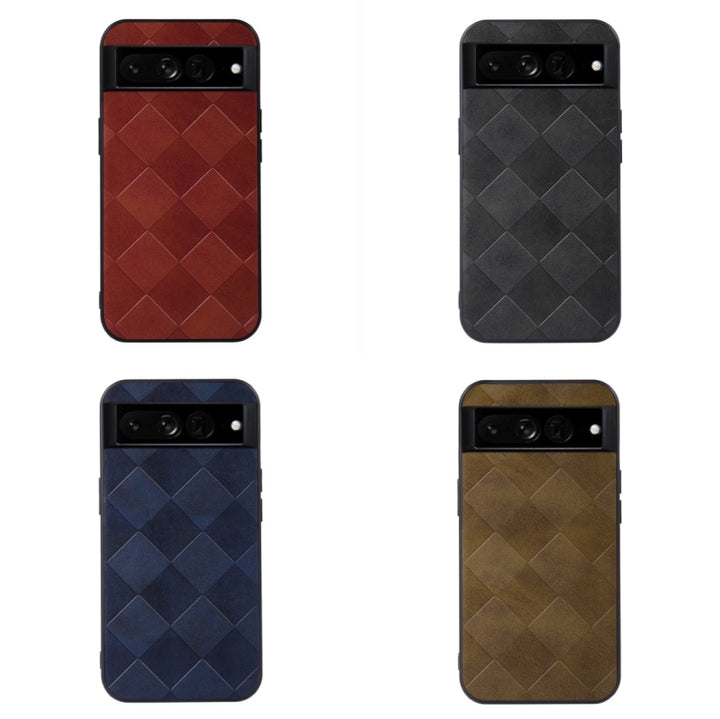 Weave Plaid PU Phone Case, For Google Pixel 7 Pro 5G, For Google Pixel 7 5G