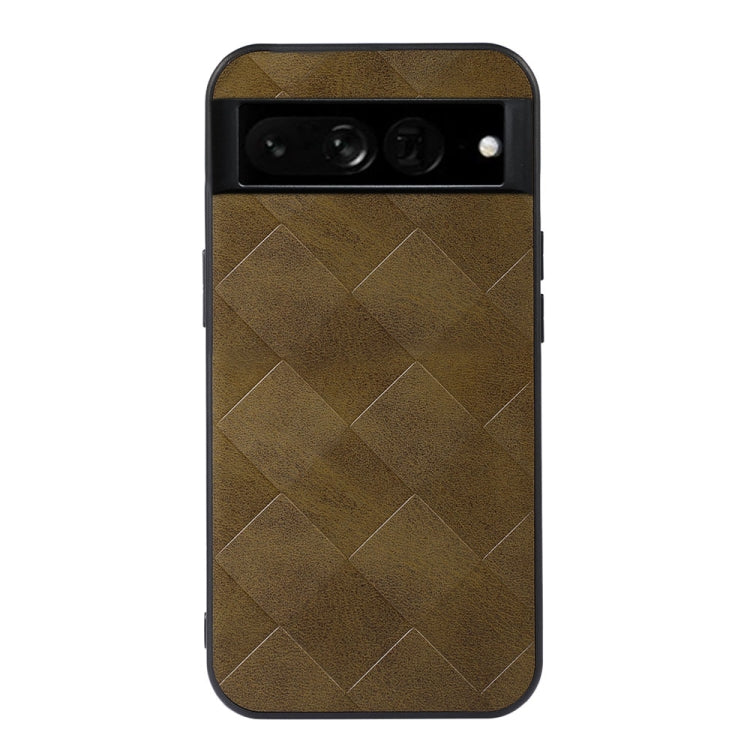 Weave Plaid PU Phone Case, For Google Pixel 7 Pro 5G, For Google Pixel 7 5G