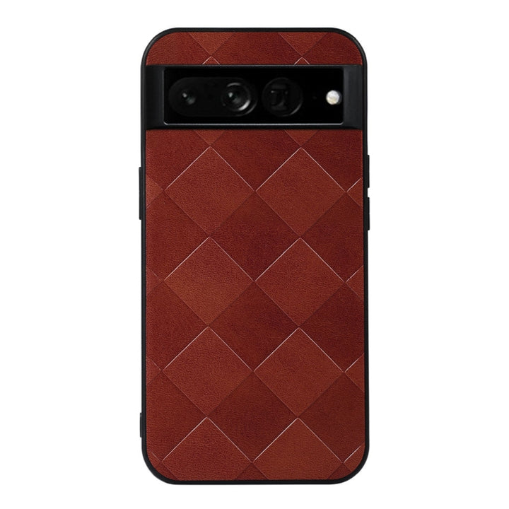 Weave Plaid PU Phone Case, For Google Pixel 7 Pro 5G, For Google Pixel 7 5G