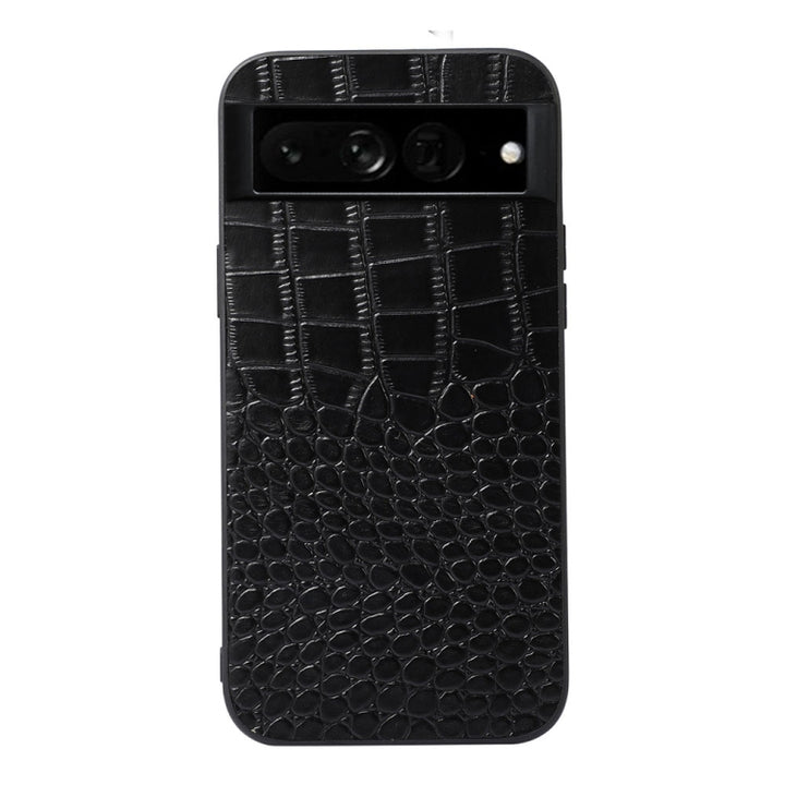 Crocodile Top Layer Cowhide Leather Phone Case, For Google Pixel 7 Pro 5G, For Google Pixel 7 5G