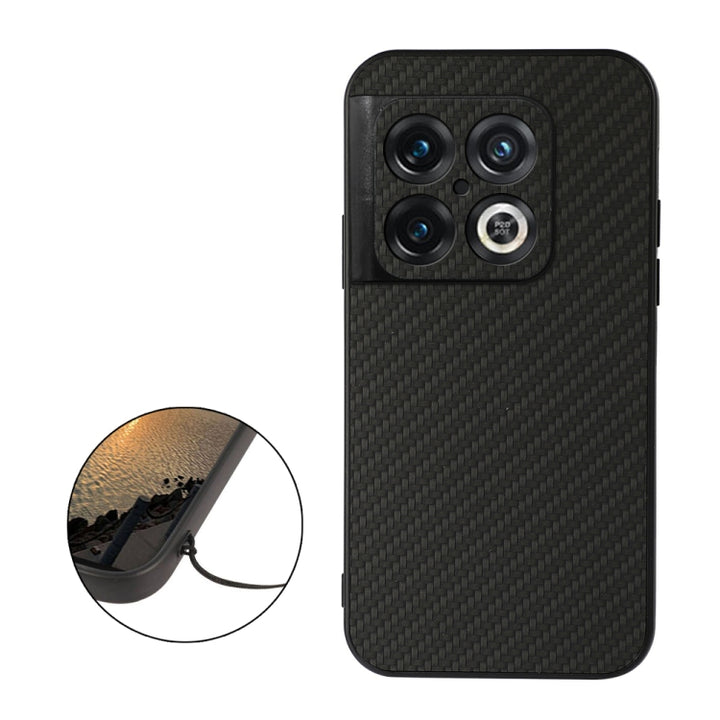 Accurate Hole Carbon Fiber Texture PU Phone Case, For OnePlus 10 Pro, For Google Pixel 7, For Google Pixel 7 Pro, For Samsung Galaxy A73 5G