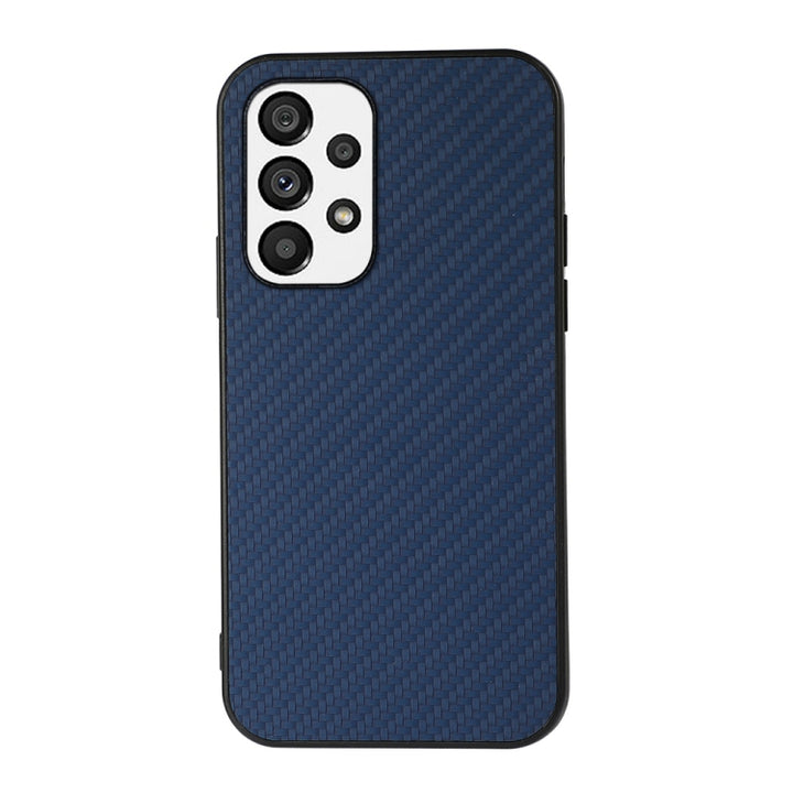 Accurate Hole Carbon Fiber Texture PU Phone Case, For OnePlus 10 Pro, For Google Pixel 7, For Google Pixel 7 Pro, For Samsung Galaxy A73 5G