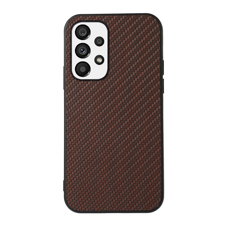 Accurate Hole Carbon Fiber Texture PU Phone Case, For OnePlus 10 Pro, For Google Pixel 7, For Google Pixel 7 Pro, For Samsung Galaxy A73 5G