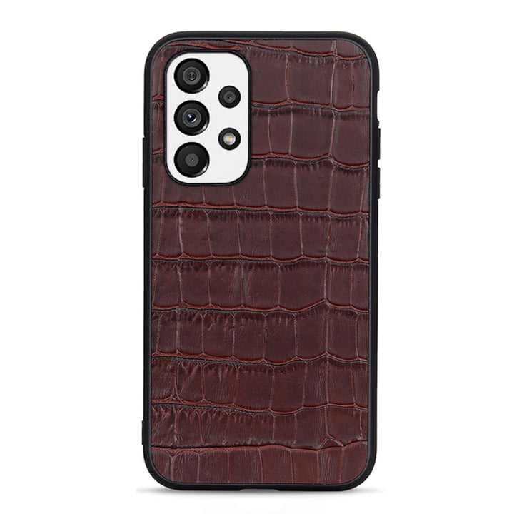 Accurate Hole Crocodile Texture Genuine Leather Phone Case, For OnePlus 10 Pro Accurate Hole, For Google Pixel 7, For Google Pixel 7 Pro, For Samsung Galaxy A73 5G