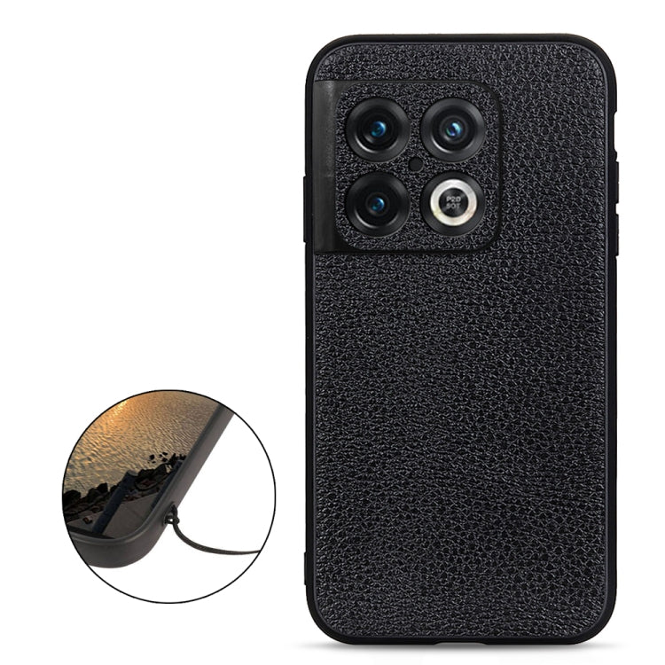 Accurate Hole Litchi Texture Genuine Leather Phone Case, For OnePlus 10 Pro, For Google Pixel 7, For Google Pixel 7 Pro, For Samsung Galaxy A73 5G