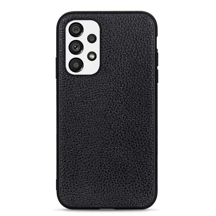 Accurate Hole Litchi Texture Genuine Leather Phone Case, For OnePlus 10 Pro, For Google Pixel 7, For Google Pixel 7 Pro, For Samsung Galaxy A73 5G