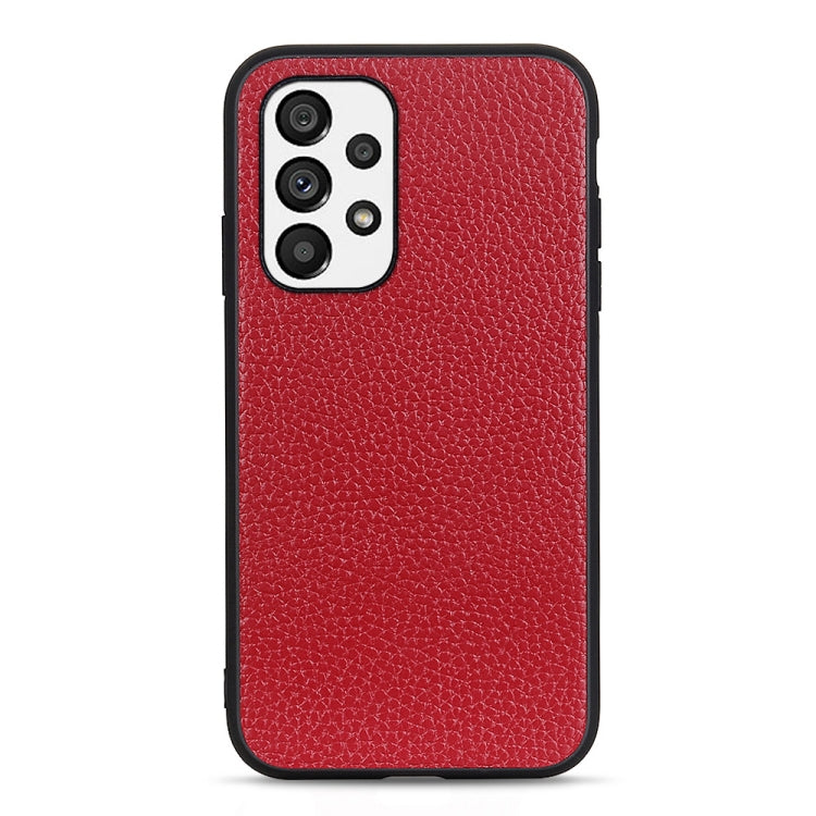 Accurate Hole Litchi Texture Genuine Leather Phone Case, For OnePlus 10 Pro, For Google Pixel 7, For Google Pixel 7 Pro, For Samsung Galaxy A73 5G