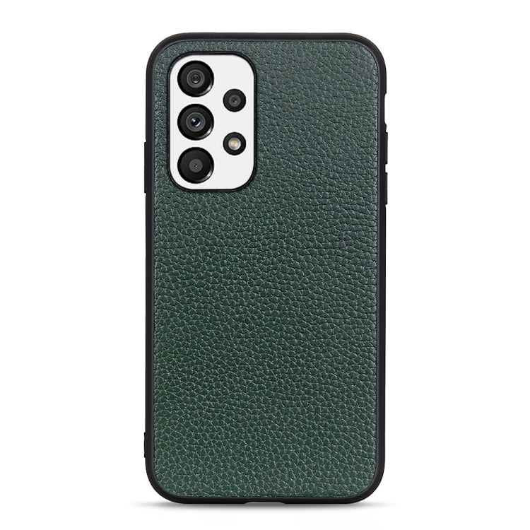 Accurate Hole Litchi Texture Genuine Leather Phone Case, For OnePlus 10 Pro, For Google Pixel 7, For Google Pixel 7 Pro, For Samsung Galaxy A73 5G