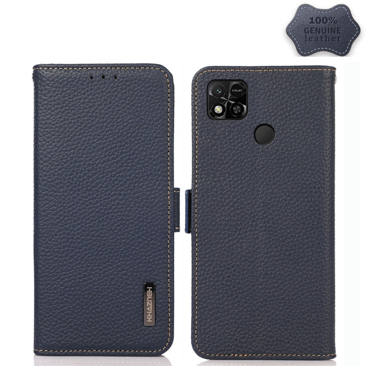 KHAZNEH Side-Magnetic Litchi Genuine Leather RFID Phone Case, For Xiaomi Redmi 10A, For Sony Xperia Ace III, For Kyocera Android One S9, For Samsung Galaxy F23 / M23