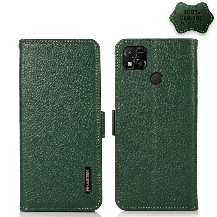 KHAZNEH Side-Magnetic Litchi Genuine Leather RFID Phone Case, For Xiaomi Redmi 10A, For Sony Xperia Ace III, For Kyocera Android One S9, For Samsung Galaxy F23 / M23