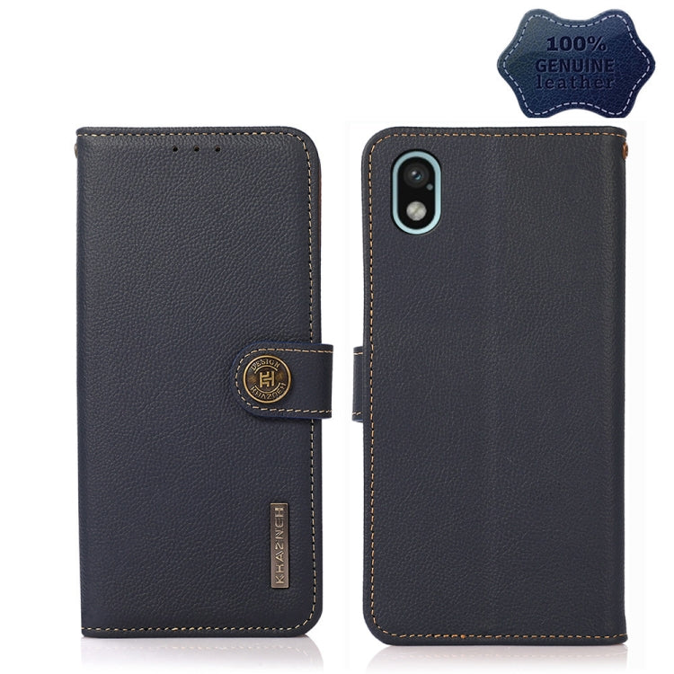 KHAZNEH Custer Genuine Leather RFID Phone Case, For Xiaomi Redmi 10A, For Sony Xperia Ace III, For Kyocera Android One S9, For Samsung Galaxy F23 / M23