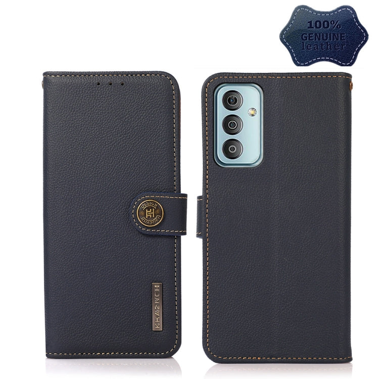 KHAZNEH Custer Genuine Leather RFID Phone Case, For Xiaomi Redmi 10A, For Sony Xperia Ace III, For Kyocera Android One S9, For Samsung Galaxy F23 / M23