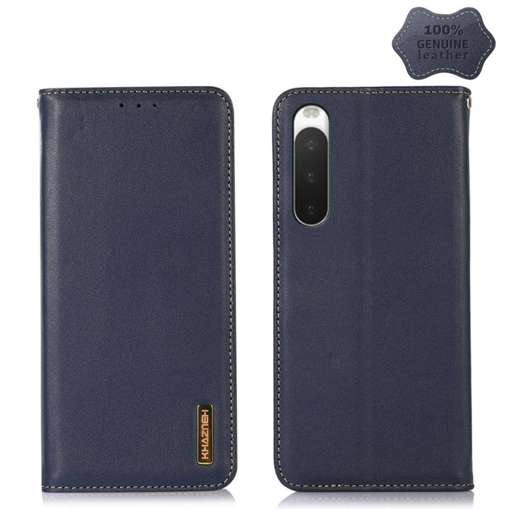 KHAZNEH Nappa Top Layer Cowhide Leather Phone Case, For Sony Xperia 1 IV, For Sony Xperia 10 IV