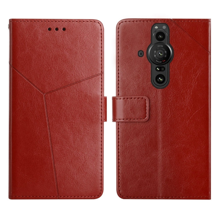 Y Stitching Horizontal Flip Leather Phone Case, For Sony Xperia 1, For Sony Xperia 10, For Sony Xperia Pro-I