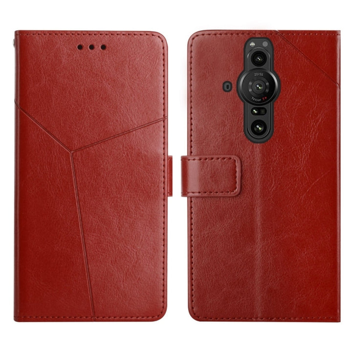 Y Stitching Horizontal Flip Leather Phone Case, For Sony Xperia 1, For Sony Xperia 10, For Sony Xperia Pro-I