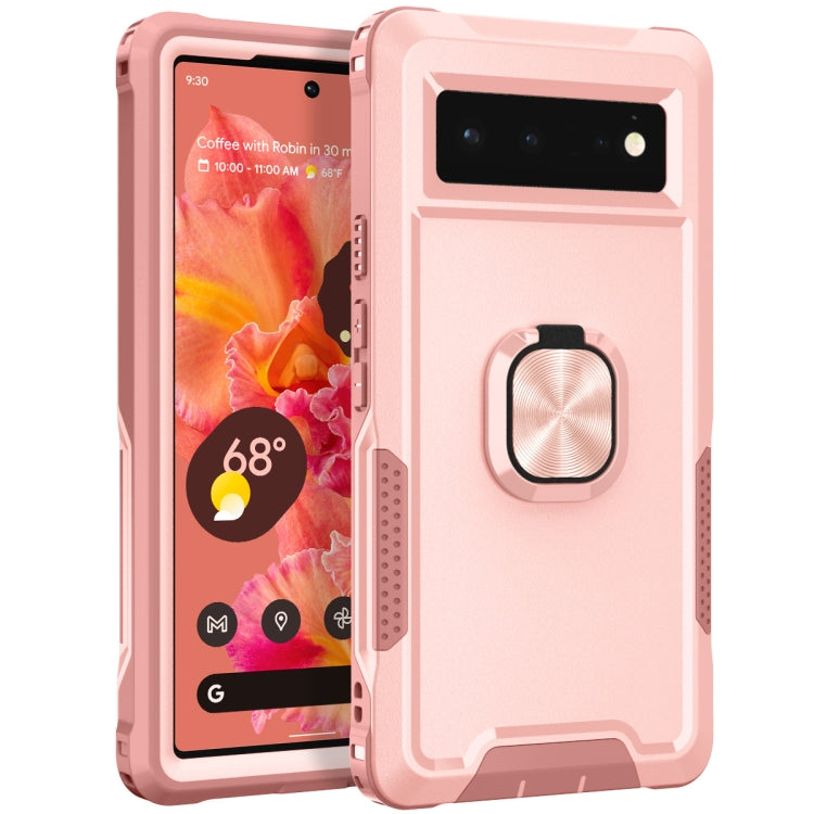 3 in 1 Ring Holder PC + TPU Phone Case, For Samsung Galaxy S21 FE 5G, For Samsung Galaxy A53, For Samsung Galaxy A73 5G, For Samsung Galaxy A33 5G, For Google Pixel 6