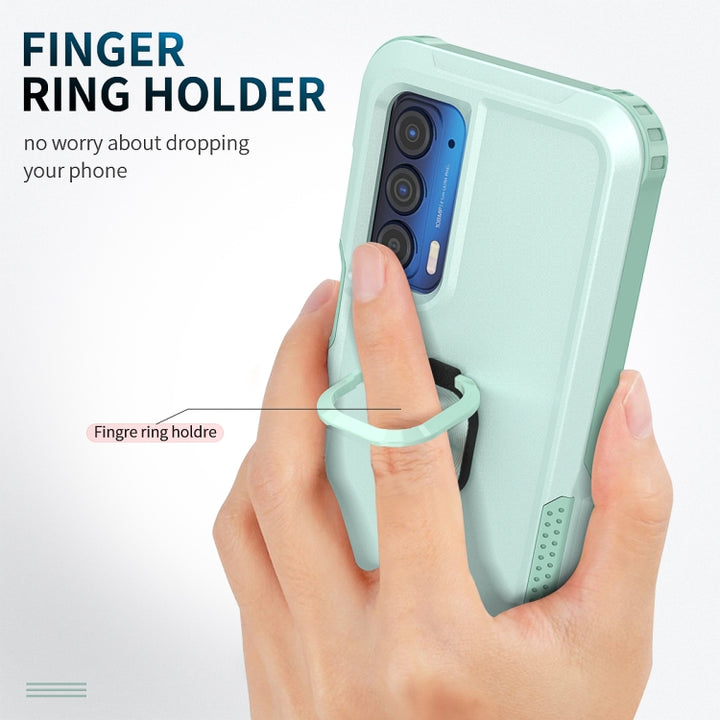 3 in 1 Ring Holder PC + TPU Phone Case, For Motorola Moto Edge 2021, For Motorola Moto G Pure