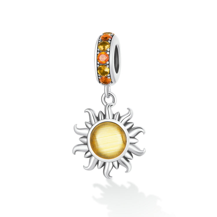 S925 Sterling Silver Little Sun Pendant DIY Bracelet Necklace Accessories, Little Sun