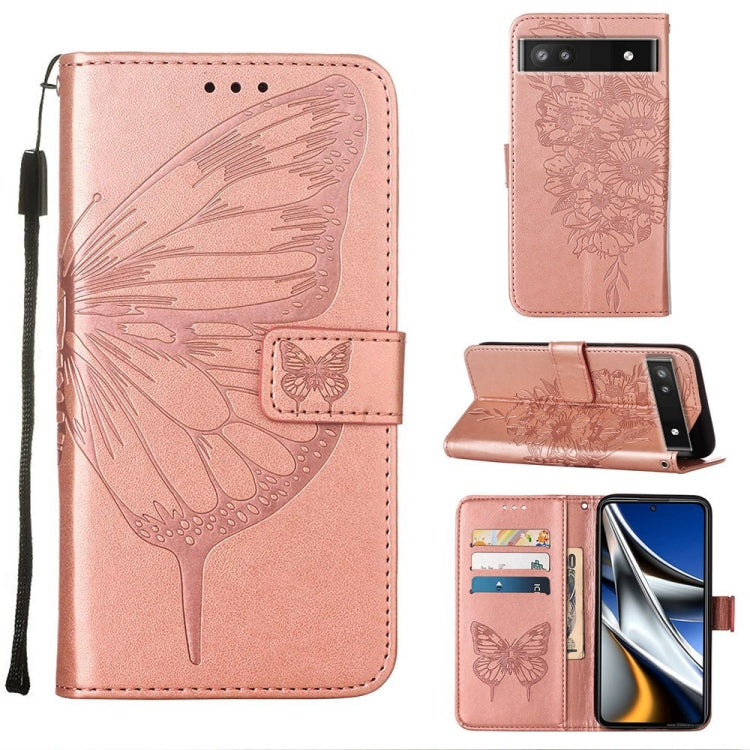 Embossed Butterfly Leather Phone Case, For Alcatel 1L 2021, For Google Pixel 6a 5G, For Google Pixel 7 5G, For Itel P37 / Vision 2s