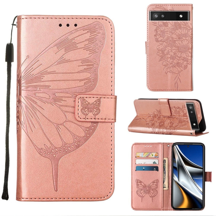 Embossed Butterfly Leather Phone Case, For Alcatel 1L 2021, For Google Pixel 6a 5G, For Google Pixel 7 5G, For Itel P37 / Vision 2s