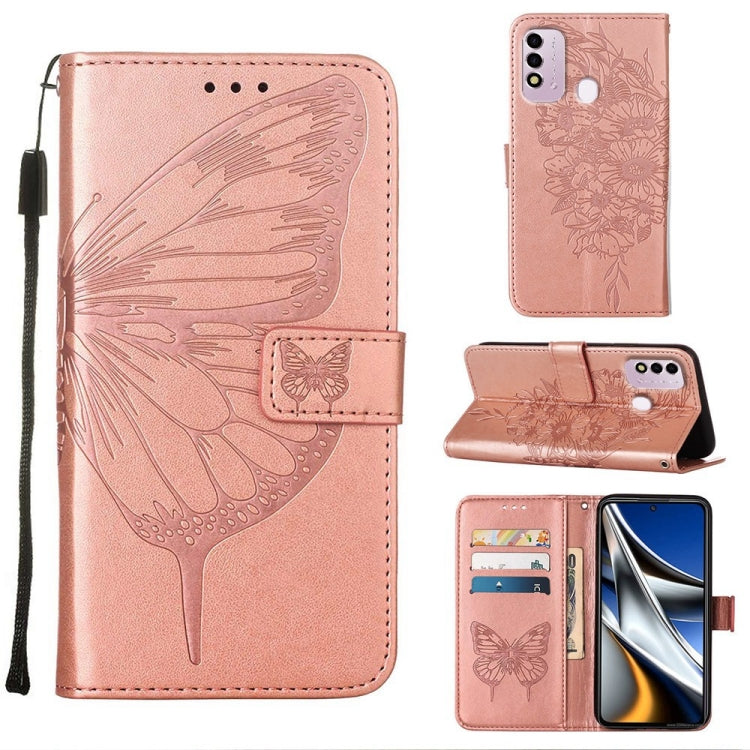 Embossed Butterfly Leather Phone Case, For Alcatel 1L 2021, For Google Pixel 6a 5G, For Google Pixel 7 5G, For Itel P37 / Vision 2s