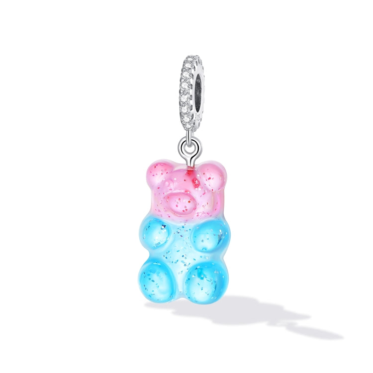 S925 Sterling Silver Candy Bear Pendant DIY Bracelet Necklace Accessories, Candy Bear