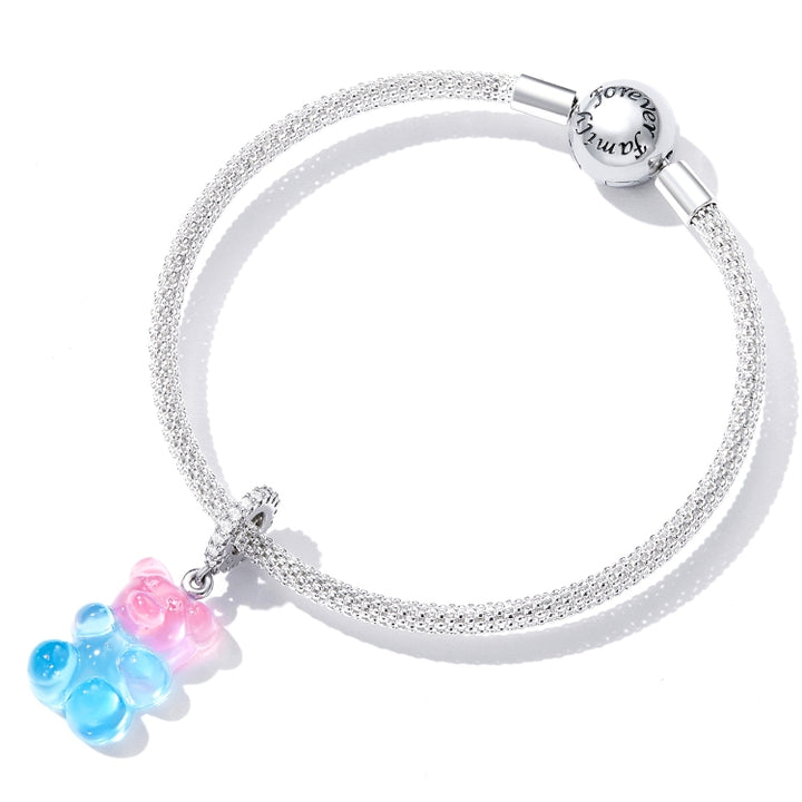 S925 Sterling Silver Candy Bear Pendant DIY Bracelet Necklace Accessories, Candy Bear