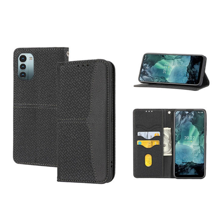 Woven Texture Stitching Magnetic PU Leather Phone Case, For Google Pixel 7, For Nokia G21 / G11, For Google Pixel 7 Pro, For Kyocera Android One S9 / Digno Sanga Edition, For Samsung Galaxy M23 / F23 5G Japanese Version