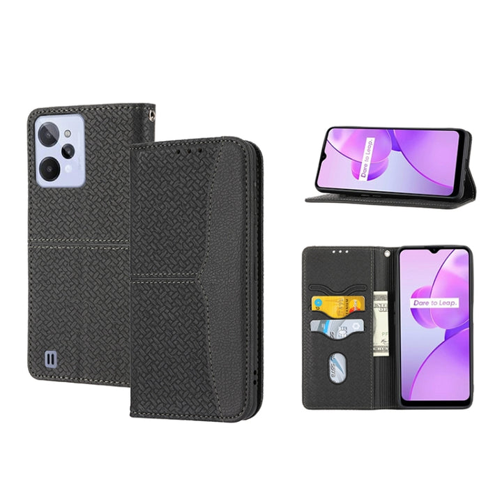 Woven Texture Stitching Magnetic PU Leather Phone Case, For OPPO Realme C31 4G Global, For Sony Xperia 10 IV, For Sony Xperia 1 IV, For Xiaomi Redmi 10A, For Xiaomi Poco M4 Pro