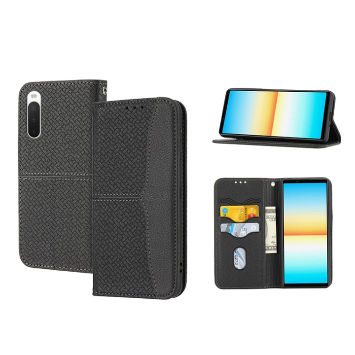 Woven Texture Stitching Magnetic PU Leather Phone Case, For OPPO Realme C31 4G Global, For Sony Xperia 10 IV, For Sony Xperia 1 IV, For Xiaomi Redmi 10A, For Xiaomi Poco M4 Pro